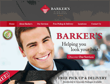 Tablet Screenshot of barkersdrycleaners.com